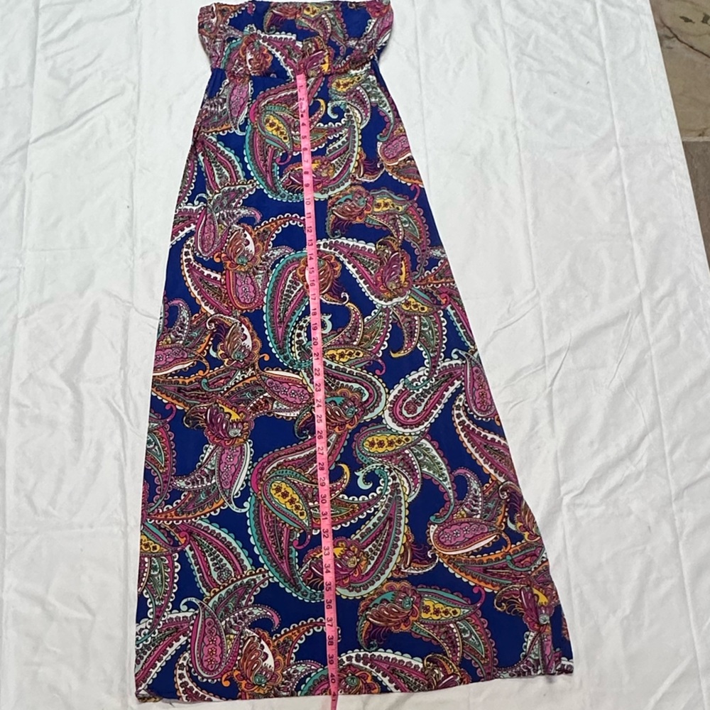 Banana Republic Strapless Paisley Maxi Dress Ladies Size 4 EUC WORN ONCE - Picture 9 of 14